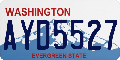WA license plate AYD5527