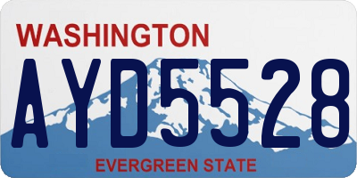 WA license plate AYD5528