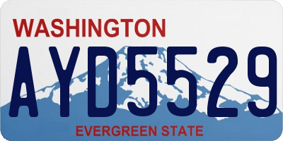 WA license plate AYD5529