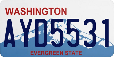 WA license plate AYD5531