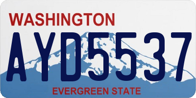 WA license plate AYD5537
