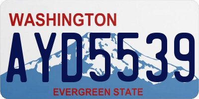 WA license plate AYD5539