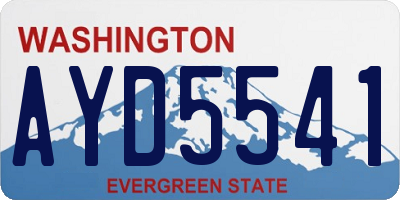 WA license plate AYD5541