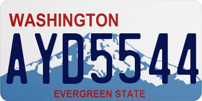 WA license plate AYD5544