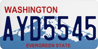 WA license plate AYD5545
