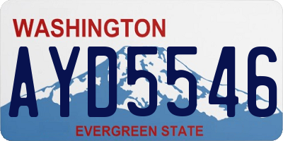 WA license plate AYD5546