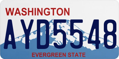WA license plate AYD5548