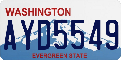 WA license plate AYD5549