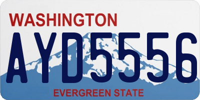 WA license plate AYD5556