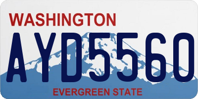 WA license plate AYD5560