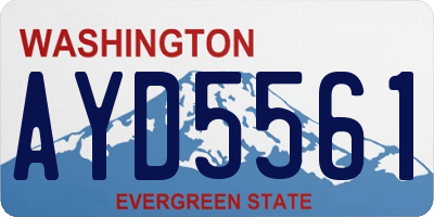 WA license plate AYD5561
