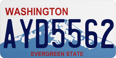 WA license plate AYD5562