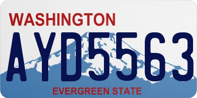 WA license plate AYD5563