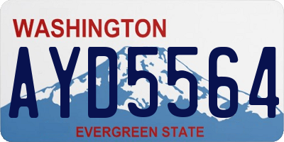 WA license plate AYD5564