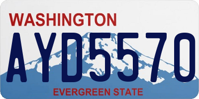 WA license plate AYD5570
