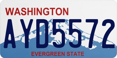WA license plate AYD5572