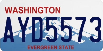 WA license plate AYD5573
