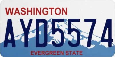 WA license plate AYD5574