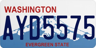WA license plate AYD5575