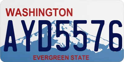WA license plate AYD5576