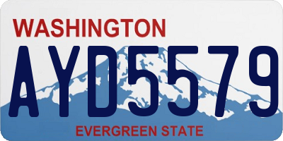 WA license plate AYD5579