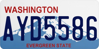 WA license plate AYD5586