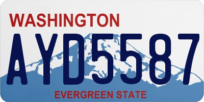 WA license plate AYD5587