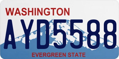 WA license plate AYD5588
