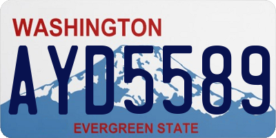 WA license plate AYD5589