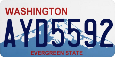 WA license plate AYD5592