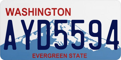 WA license plate AYD5594