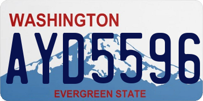 WA license plate AYD5596