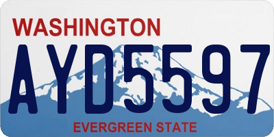 WA license plate AYD5597