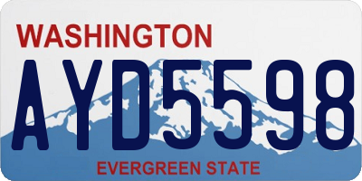 WA license plate AYD5598