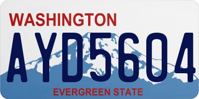 WA license plate AYD5604