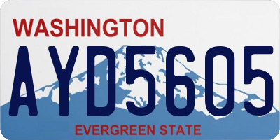 WA license plate AYD5605