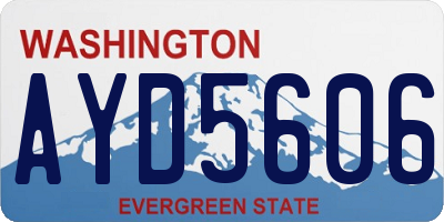 WA license plate AYD5606