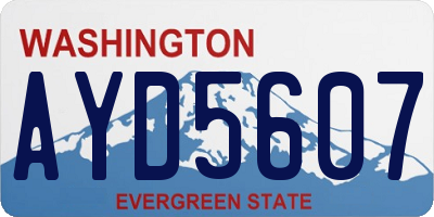 WA license plate AYD5607