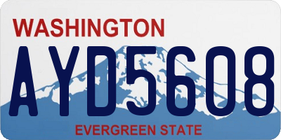 WA license plate AYD5608