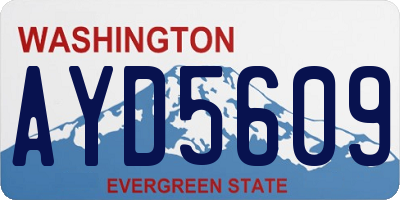 WA license plate AYD5609