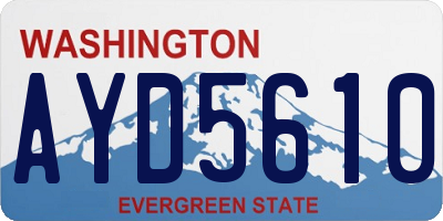 WA license plate AYD5610
