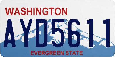 WA license plate AYD5611