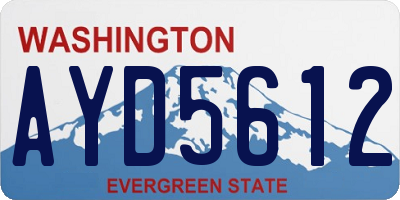 WA license plate AYD5612