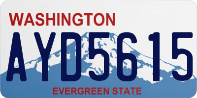 WA license plate AYD5615