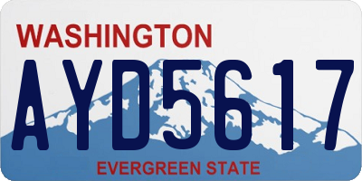WA license plate AYD5617