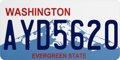 WA license plate AYD5620