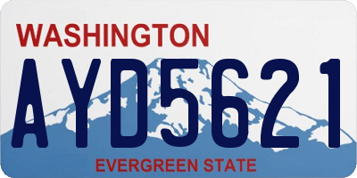 WA license plate AYD5621