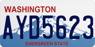 WA license plate AYD5623