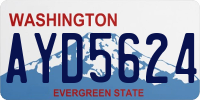 WA license plate AYD5624