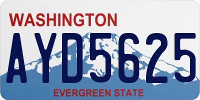 WA license plate AYD5625